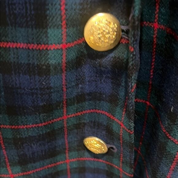 Vintage Pendleton wool Plaid Blazer with Gold Buttons - Picture 4 of 6